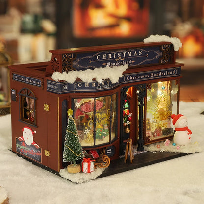 The Christmas Emporium Miniature House Music Box Kit | Collector's Edition