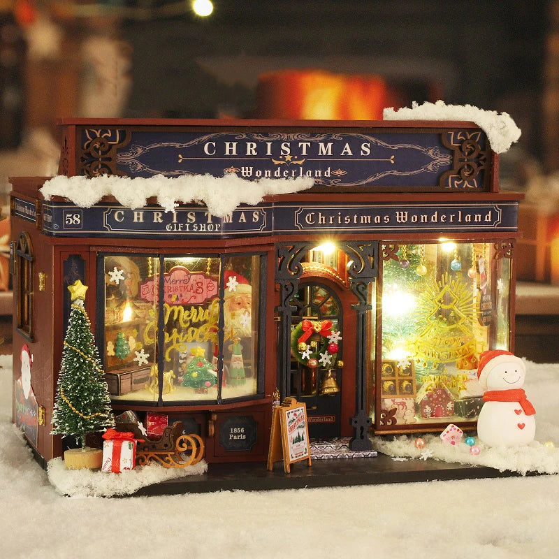 The Christmas Emporium Miniature House Music Box Kit | Collector's Edition
