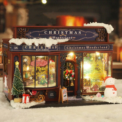 The Christmas Emporium Miniature House Music Box Kit | Collector's Edition