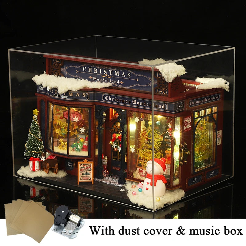 The Christmas Emporium Miniature House Music Box Kit exp