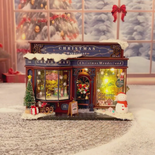 The Christmas Emporium Miniature House Music Box Kit | Collector's Edition